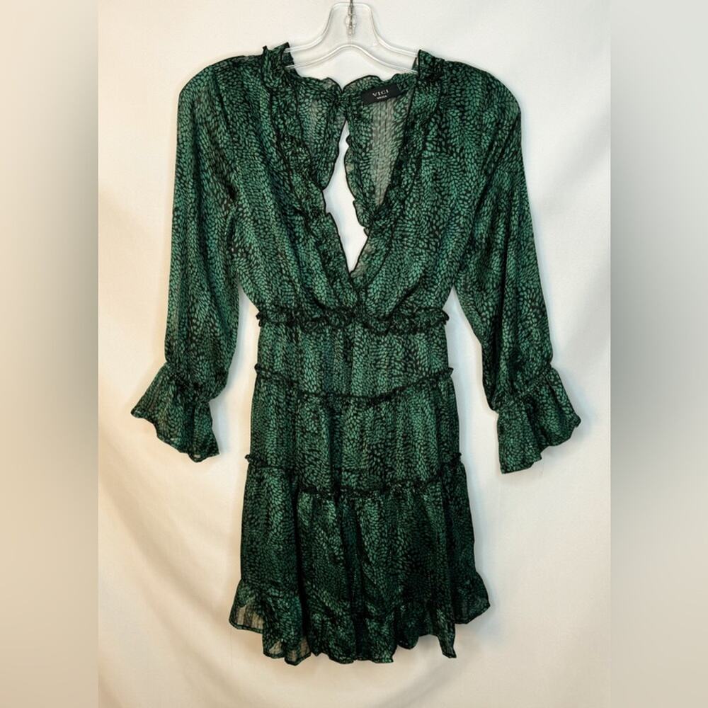 Womens Sz S Tiered Mini Ruffled Open Back Whimsigoth Fairygrunge Boho Western